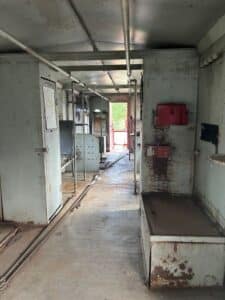 Interior view of old caboose