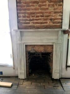 Old Fireplace with brick 