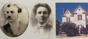 A man, woman and house image