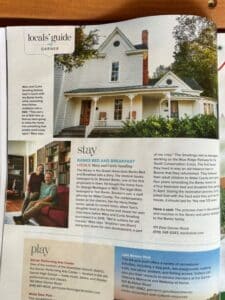 Magazine article photo of Banks Bed and Breakfast.